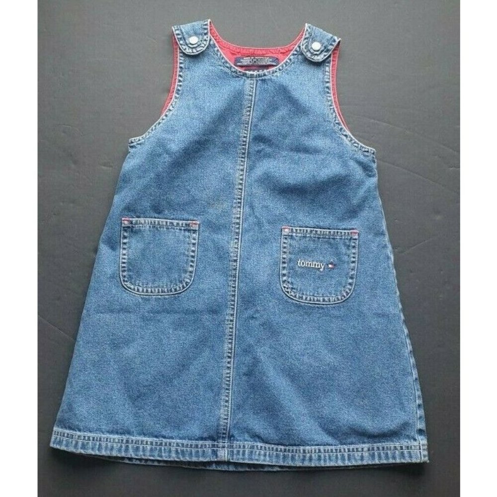 Tommy Hilfiger 4T Girls Denim Blue Dress Jumper